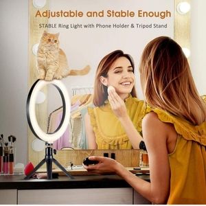 Led Ring Light w/phone holder 10 inches